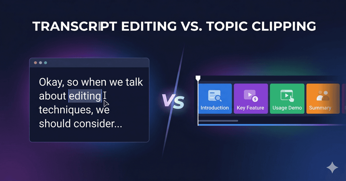 Topic-Based, Text-Based, and Timeline editing comparison